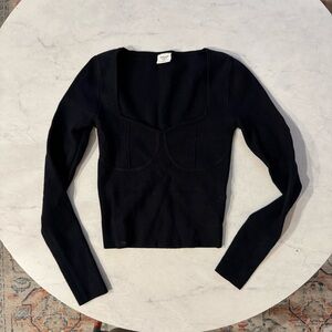Abercrombie square neck long sleeve